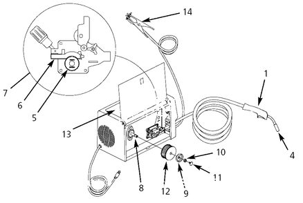 Arc-Welder Parts Diagram and Parts List for WG3080  Campbell Hausfeld Welder